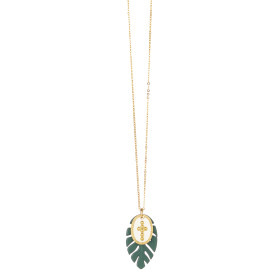 Collier FEUILLE VERT FOI